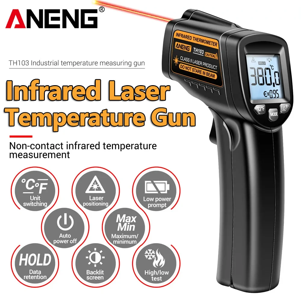 Infrared Laser Temperature Gun - Industrial Laser Temperature Gun review and price