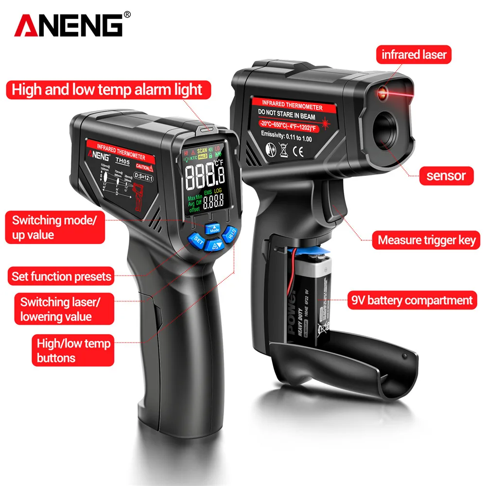 Sensor Gun Circuit Industrial  - Industrial Laser Temperature Gun review and price