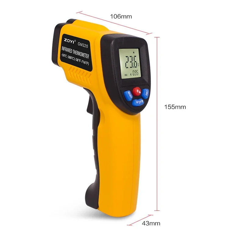 Portable Infrared Thermometer  - Industrial Laser Temperature Gun review and price